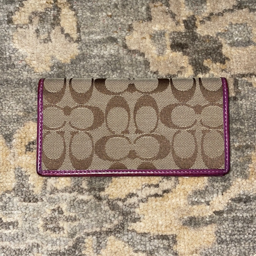 Coach Checkbook Cover